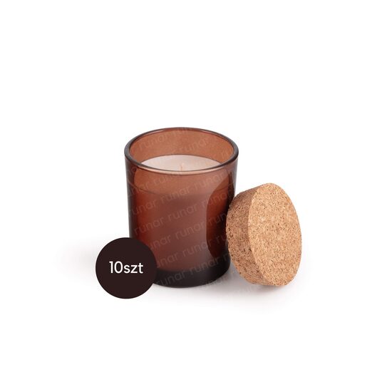 Świeca zapachowa classic 150ml brown clear wieczko korkowe - 10szt